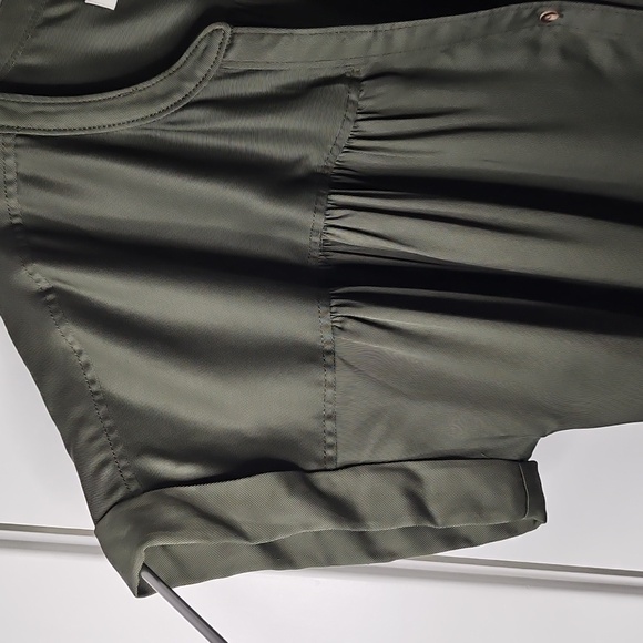 Lou & Grey LOFT Olive Green Button Front Tunic Blouse Lyocell XL - Picture 5 of 12